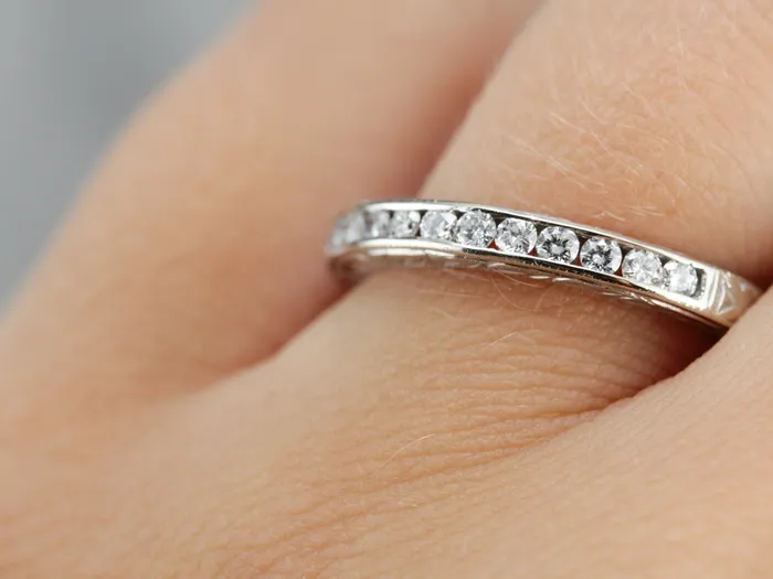 Rings Market Square Jewelers White Gold Etched Diamond Band Rings Market Square Jewelers White Gold Etched Diamond Band