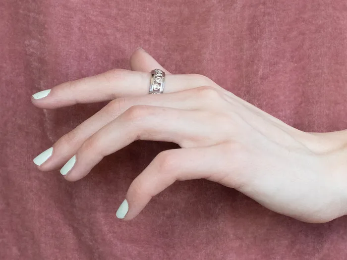 Rings Market Square Jewelers White Gold Heart Pattern Band Rings Market Square Jewelers White Gold Heart Pattern Band