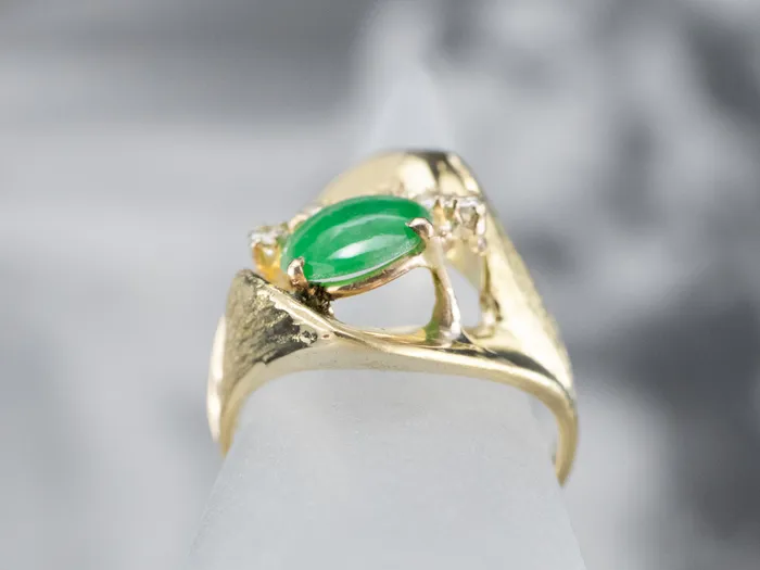 Rings Modernist Jade and Diamond 18K Gold Ring Market Square Jewelers Rings Modernist Jade and Diamond 18K Gold Ring Market Square Jewelers