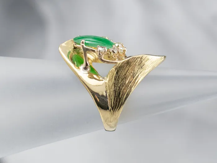 Rings Modernist Jade and Diamond 18K Gold Ring Market Square Jewelers Rings Modernist Jade and Diamond 18K Gold Ring Market Square Jewelers