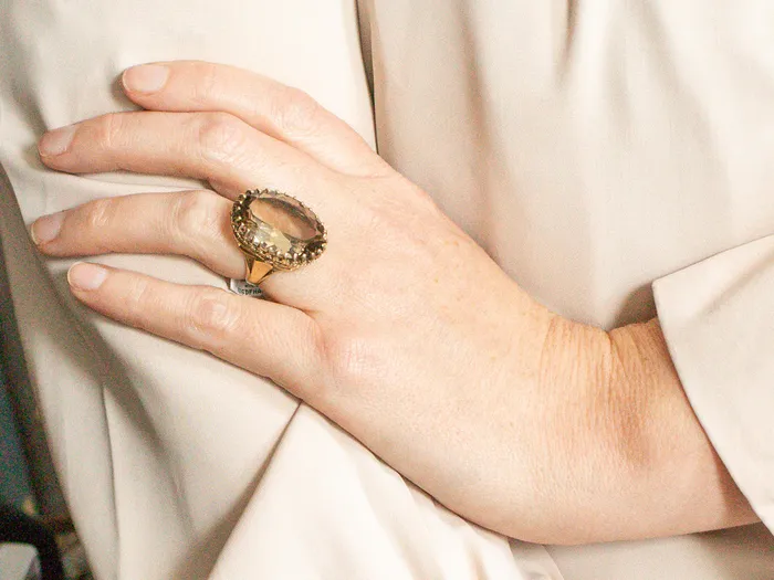 Rings MSJ Online Vintage Smoky Quartz Cocktail Ring
