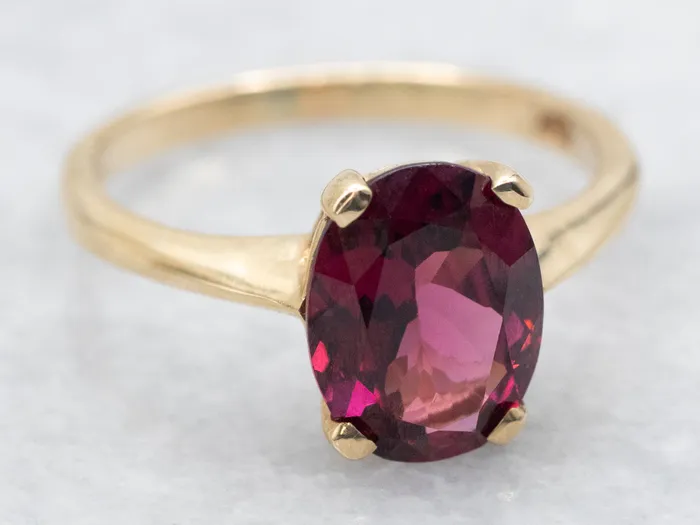 Rings Sweet Rhodolite Garnet Solitaire Ring Market Square Jewelers