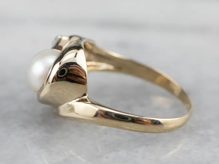 Rings Vintage Pearl and Diamond Ring Market Square Jewelers Rings Vintage Pearl and Diamond Ring Market Square Jewelers