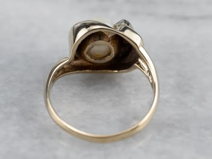 Rings Vintage Pearl and Diamond Ring Market Square Jewelers Rings Vintage Pearl and Diamond Ring Market Square Jewelers