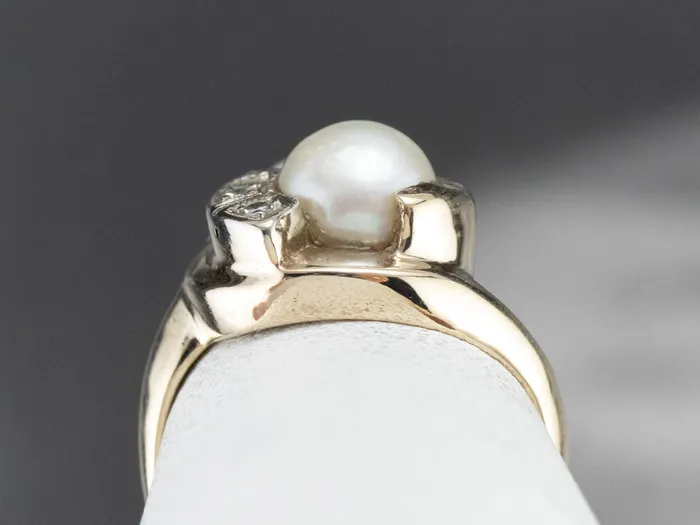 Rings Vintage Pearl and Diamond Ring Market Square Jewelers Rings Vintage Pearl and Diamond Ring Market Square Jewelers