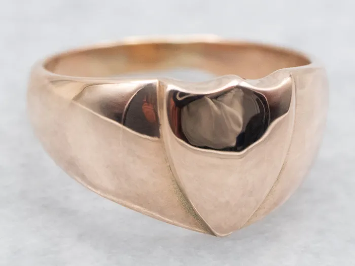 Rose Gold Shield Signet Ring Market Square Jewelers Rings Rose Gold Shield Signet Ring Market Square Jewelers Rings