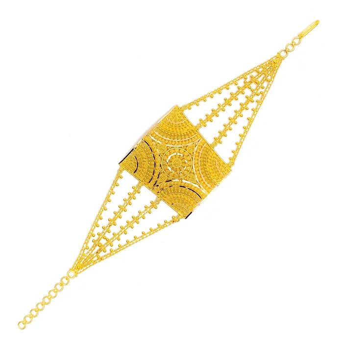 Royal Mandala 22k Gold Statement Bracelet Andaaz Jewelers Bracelets
