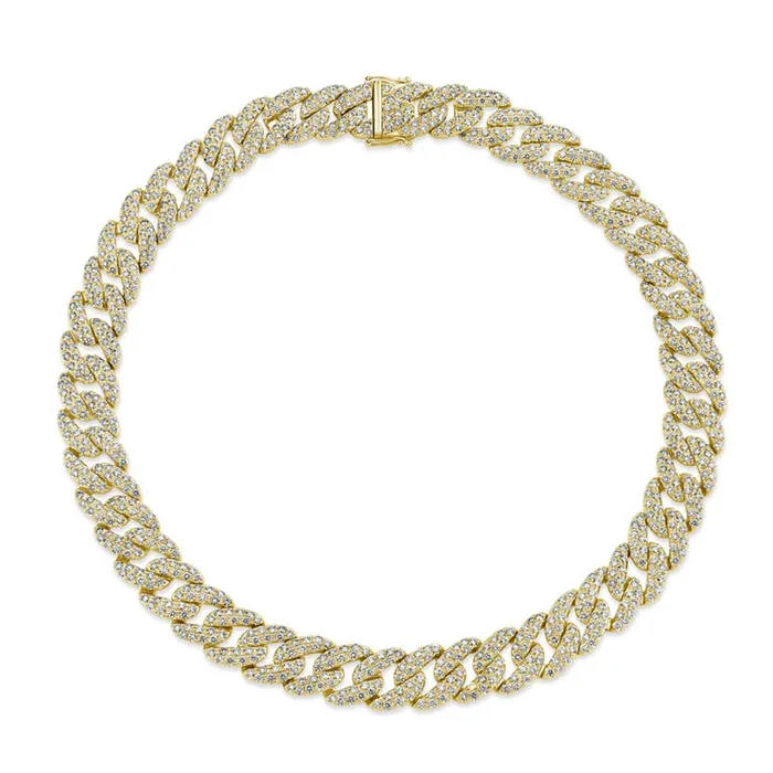 Shy Creation Diamond Pave Link Necklace 2146 CT Shy Creation Necklaces