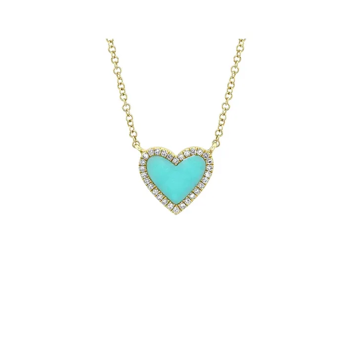 Shy Creation Necklaces Shy Creation Turquoise Heart Necklace
