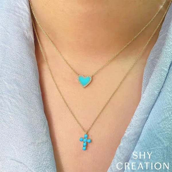 Shy Creation Necklaces Shy Creation Turquoise Heart Necklace