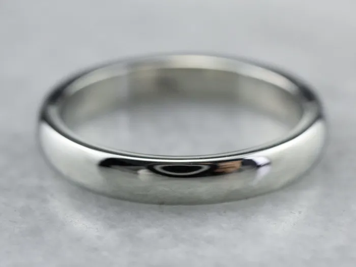 Sleek 18K White Gold Band Market Square Jewelers Rings Sleek 18K White Gold Band Market Square Jewelers Rings