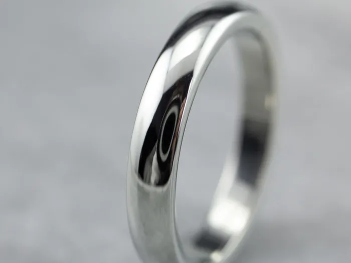 Sleek 18K White Gold Band Market Square Jewelers Rings Sleek 18K White Gold Band Market Square Jewelers Rings