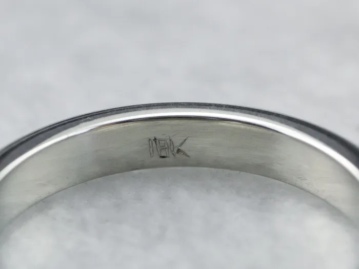 Sleek 18K White Gold Band Market Square Jewelers Rings Sleek 18K White Gold Band Market Square Jewelers Rings