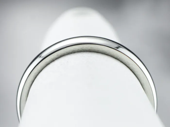 Sleek 18K White Gold Band Market Square Jewelers Rings Sleek 18K White Gold Band Market Square Jewelers Rings