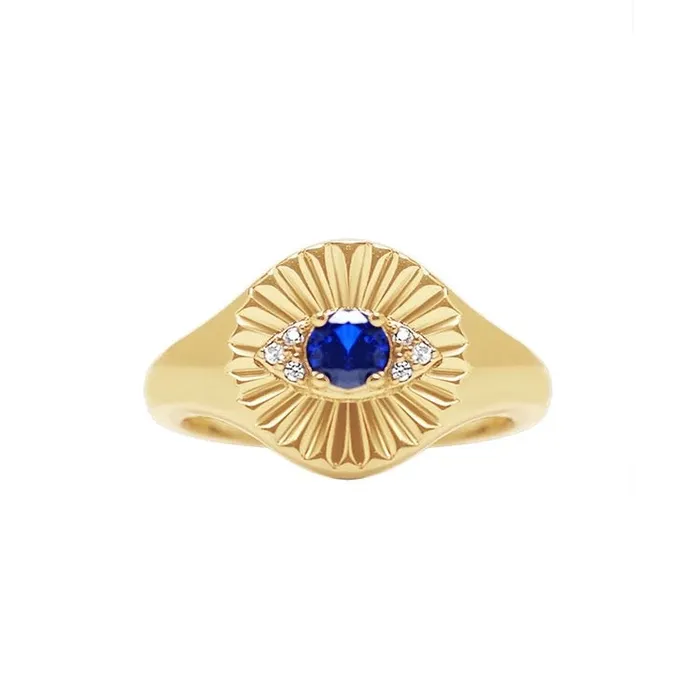 Sofia Rings Signet Evil Eye Ring