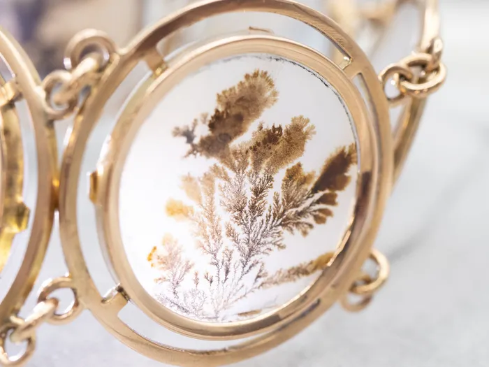 Stunning Dendritic Agate Cabochon Link Bracelet Market Square Jewelers Bracelets Stunning Dendritic Agate Cabochon Link Bracelet Market Square Jewelers Bracelets