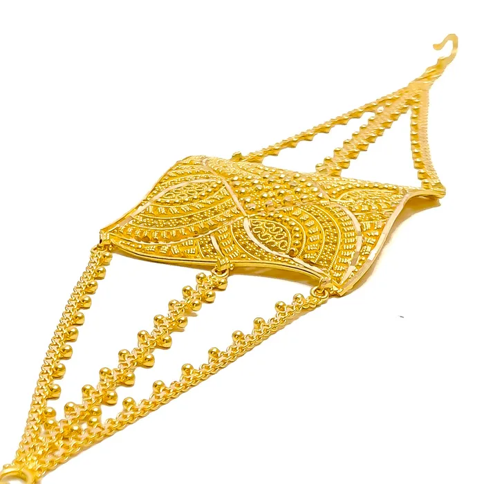 Stunning Floral 22k Gold Statement Bracelet Andaaz Jewelers Bracelets