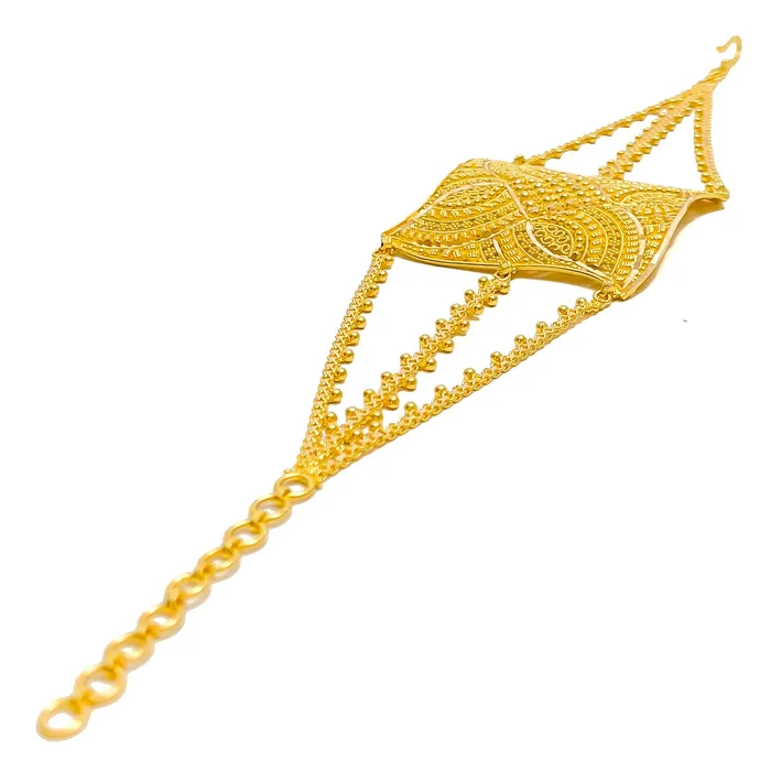 Stunning Floral 22k Gold Statement Bracelet Andaaz Jewelers Bracelets