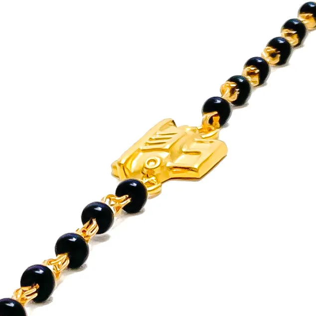 Stylish Dainty 22k Gold Black Bead Baby Bracelet Andaaz Jewelers Bracelets