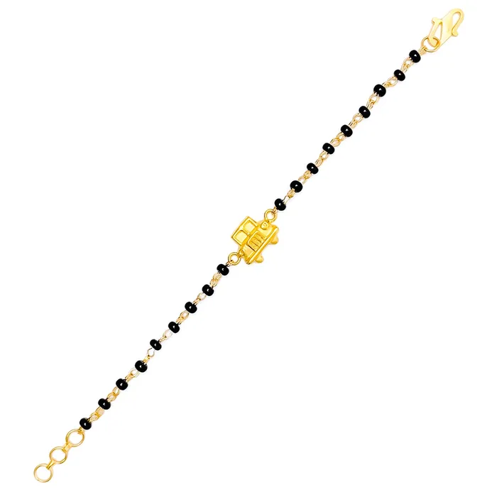 Stylish Dainty 22k Gold Black Bead Baby Bracelet Andaaz Jewelers Bracelets