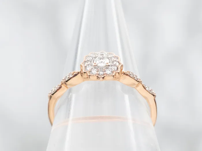 Sweetheart Rose Gold Diamond Halo Engagement Ring Market Square Jewelers Rings Sweetheart Rose Gold Diamond Halo Engagement Ring Market Square Jewelers Rings