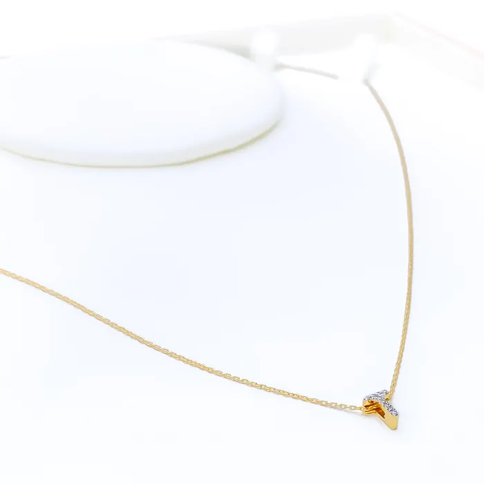 T Diamond Letter 18K Gold Necklace Andaaz Jewelers Necklaces
