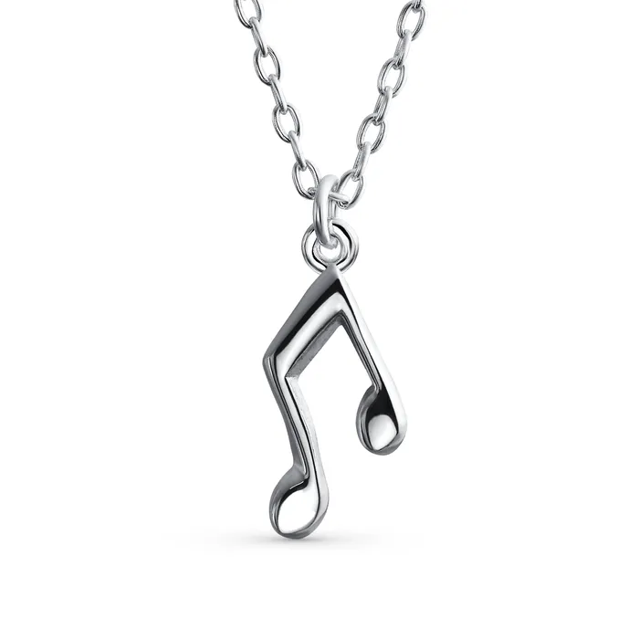 Tiny Dainty Eighth Music Notes Threader Stud Earrings for Musicians Silver BlingJewelry Wholesale Earrings