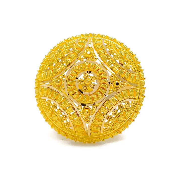 Traditional Festive 22k Gold Statement Ring Andaaz Jewelers Rings