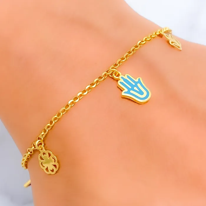 Unique Charm 21k Fancy Bracelet Andaaz Jewelers Bracelets