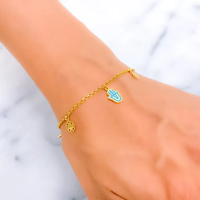 Unique Charm 21k Fancy Bracelet Andaaz Jewelers Bracelets
