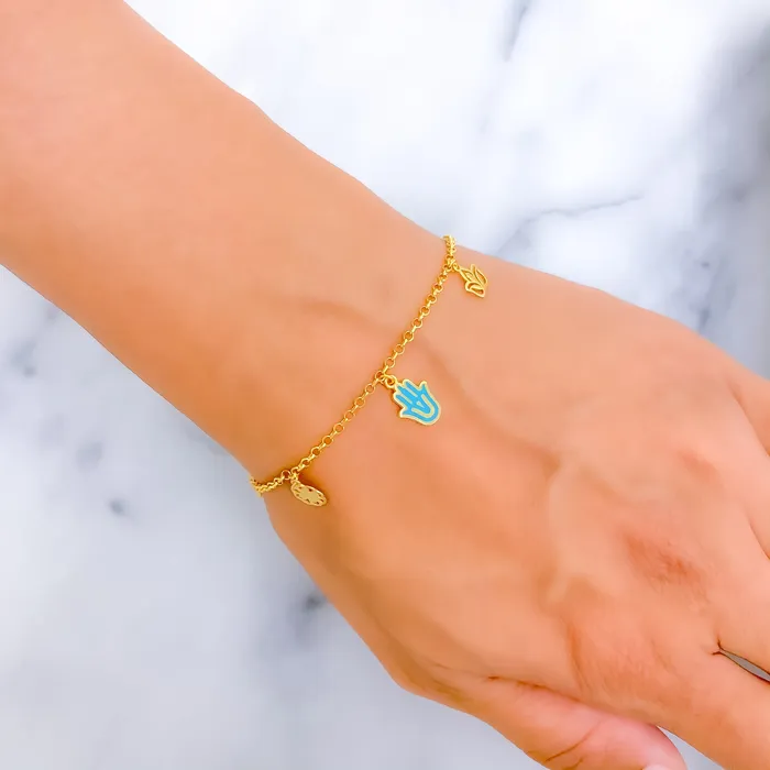 Unique Charm 21k Fancy Bracelet Andaaz Jewelers Bracelets