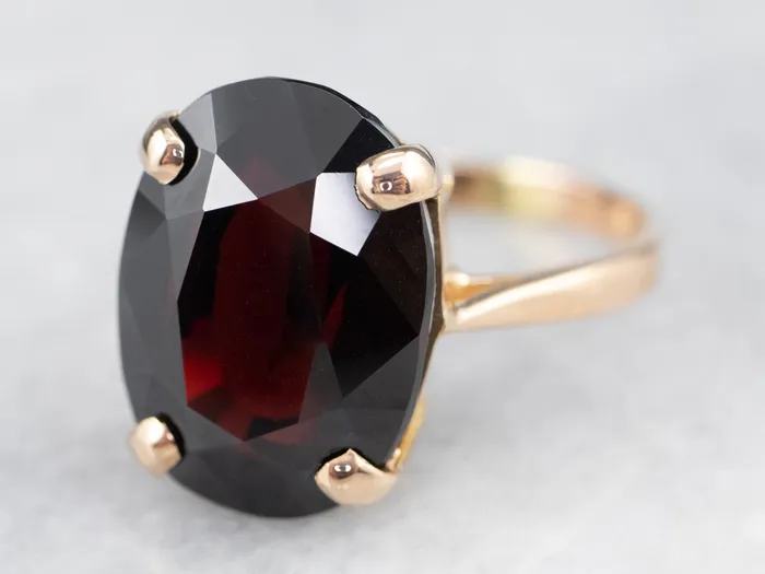 Vintage Garnet Cocktail Ring MSJ Office Rings