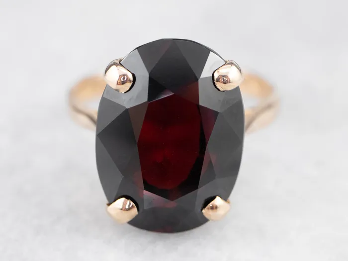 Vintage Garnet Cocktail Ring MSJ Office Rings Vintage Garnet Cocktail Ring MSJ Office Rings