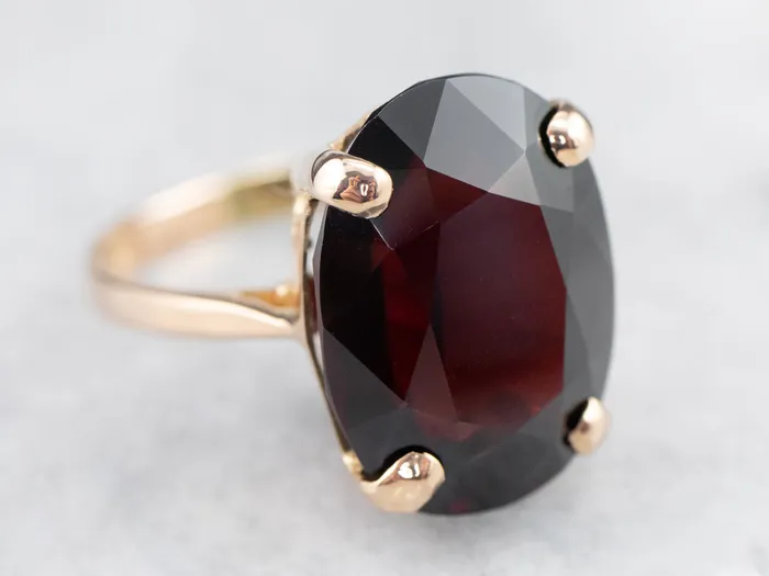 Vintage Garnet Cocktail Ring MSJ Office Rings Vintage Garnet Cocktail Ring MSJ Office Rings