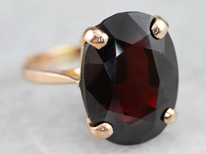 Vintage Garnet Cocktail Ring MSJ Office Rings Vintage Garnet Cocktail Ring MSJ Office Rings