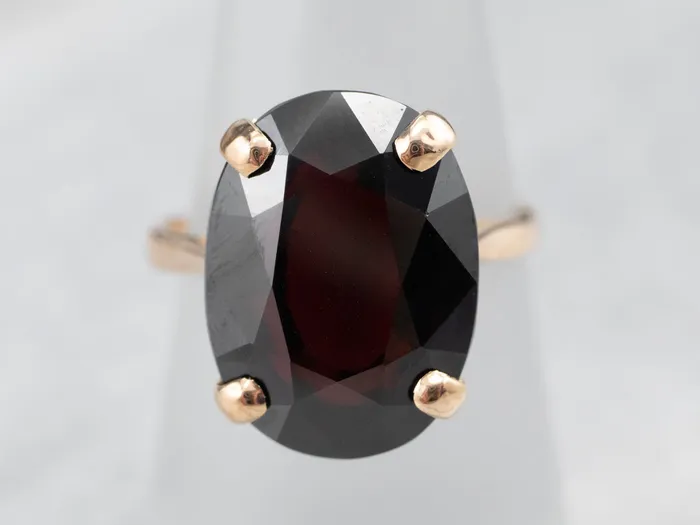 Vintage Garnet Cocktail Ring MSJ Office Rings Vintage Garnet Cocktail Ring MSJ Office Rings