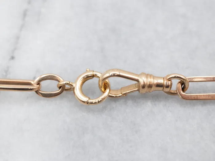 Vintage Rose Gold Paperclip Chain Market Square Jewelers Earrings Vintage Rose Gold Paperclip Chain Market Square Jewelers Earrings