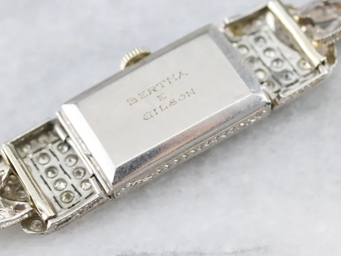 Watches Vintage Diamond Platinum Ladies Wrist Watch Market Square Jewelers Watches Vintage Diamond Platinum Ladies Wrist Watch Market Square Jewelers