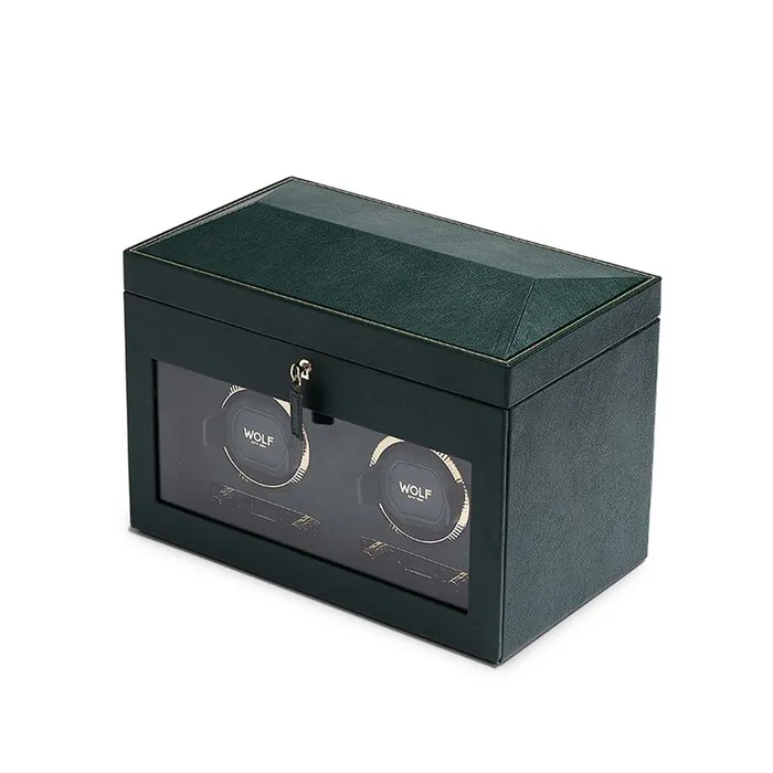 Watches Wolf Wolf British Racing Green Double Watch Winder
