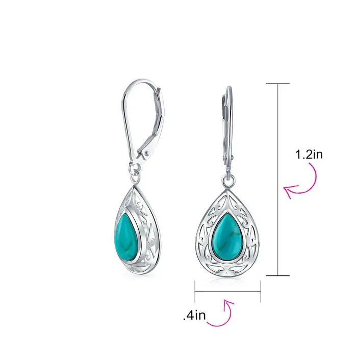 Western Style Dangle Gemstone Earrings with Blue Lapis Lazuli Turquoise Onyx BlingJewelry Wholesale Earrings Western Style Dangle Gemstone Earrings with Blue Lapis Lazuli Turquoise Onyx BlingJewelry Wholesale Earrings