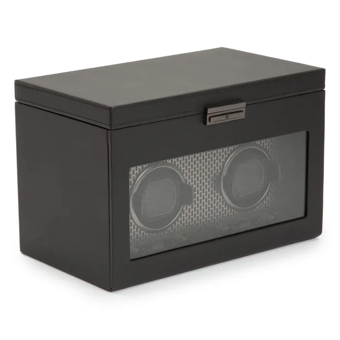 Wolf Axis Double Watch Winder with Storage Wolf Watches