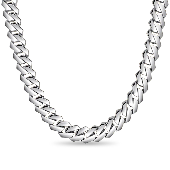 Womens Plain Gold Prong Cuban Link Chain aporro PreStyled Sets