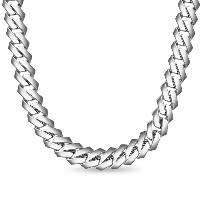 Womens Plain Gold Prong Cuban Link Chain aporro PreStyled Sets