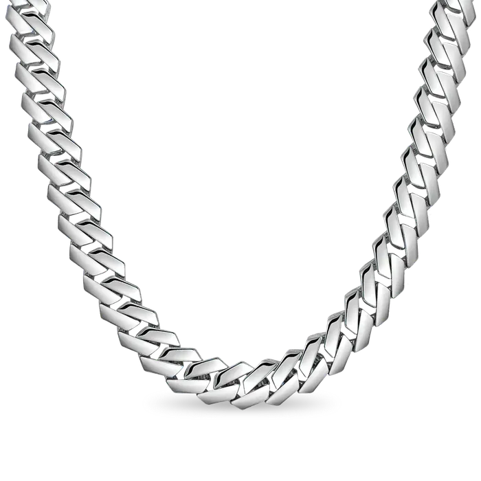 Womens Plain Gold Prong Cuban Link Chain aporro PreStyled Sets