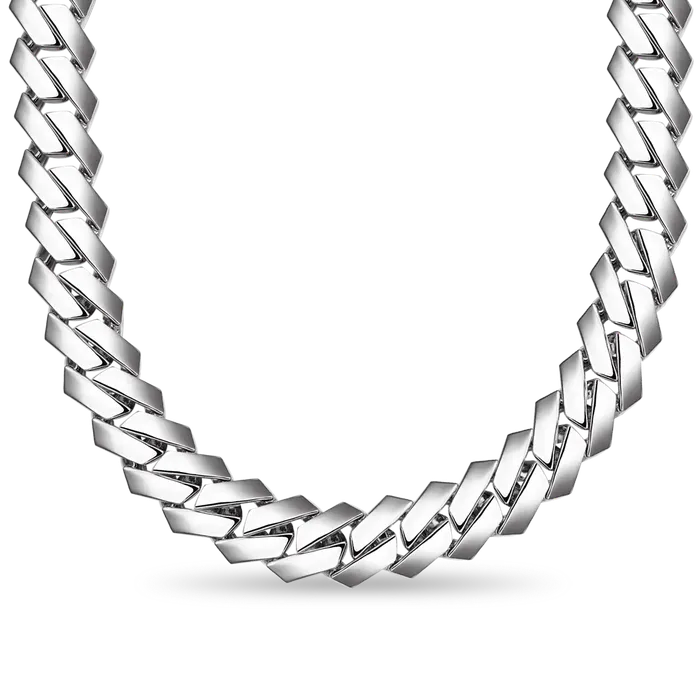 Womens Plain Gold Prong Cuban Link Chain aporro PreStyled Sets