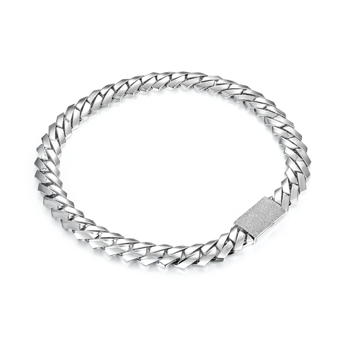 Womens Plain Gold Prong Cuban Link Chain aporro PreStyled Sets