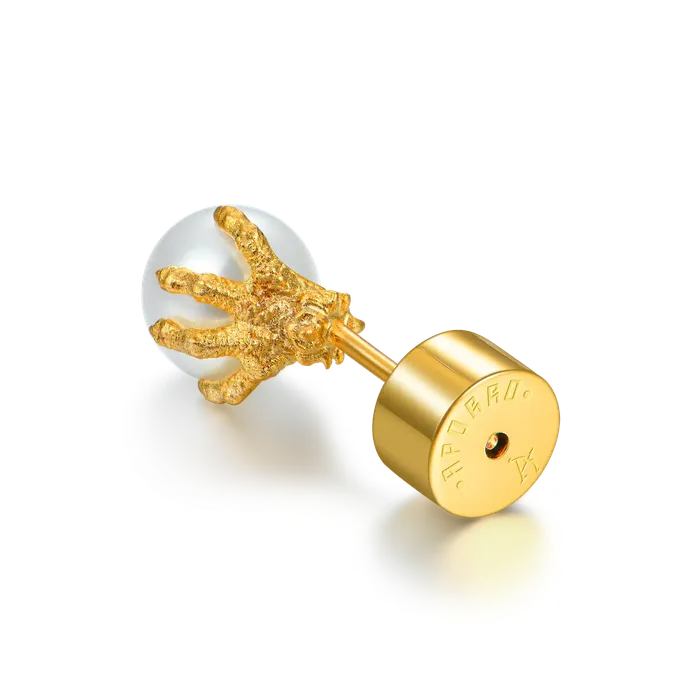 WONG Dragon Pearl Stud Earring aporro Earrings WONG Dragon Pearl Stud Earring aporro Earrings