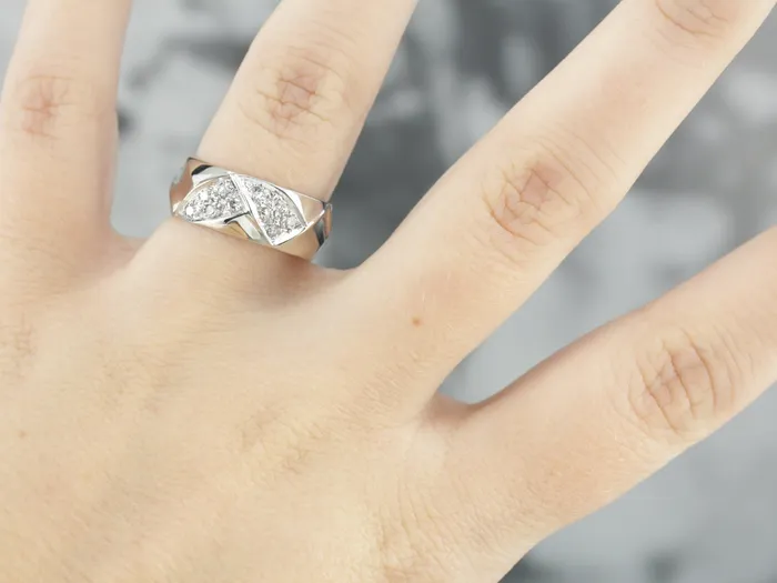 Woven Diamond White Gold Band Market Square Jewelers Rings Woven Diamond White Gold Band Market Square Jewelers Rings