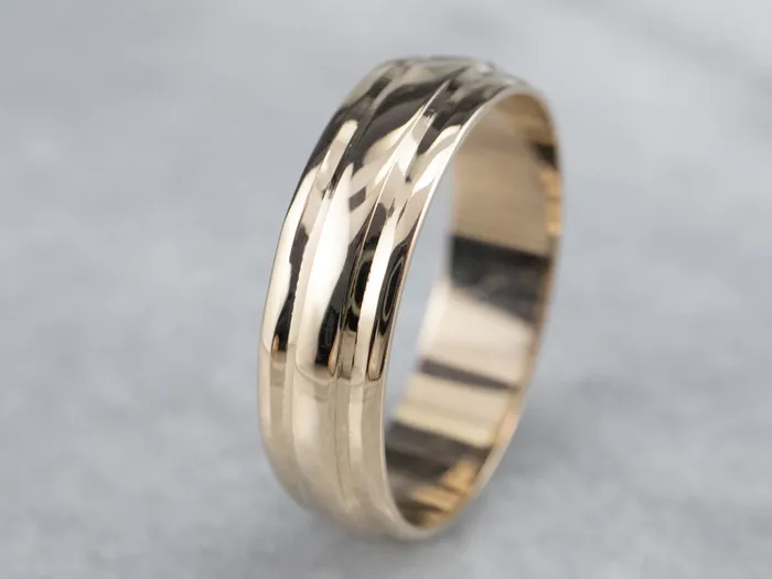 Yellow Gold Ridged Band Market Square Jewelers Rings Yellow Gold Ridged Band Market Square Jewelers Rings