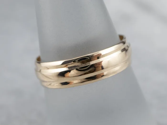 Yellow Gold Ridged Band Market Square Jewelers Rings Yellow Gold Ridged Band Market Square Jewelers Rings